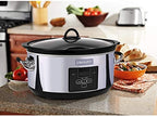 Crock-Pot 7 Quart Programmable Slow Cooker – Polished Platinum B23C